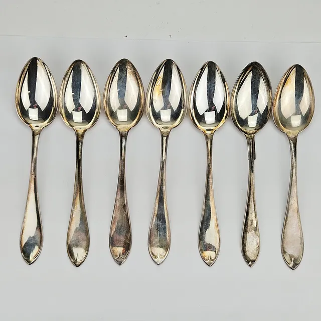 SKEDAR, 6+1 st, silver, GAB/Mgab, vikt ca. 403 gram.