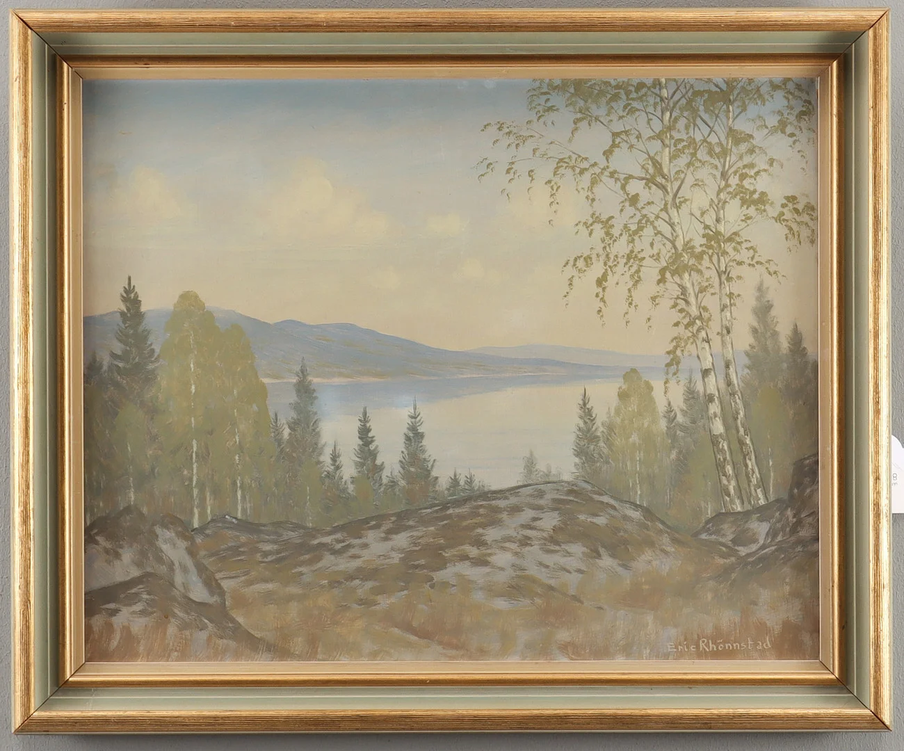 ERIC RHÖNNSTAD. Olja på pannå, signerad. — Paintings — Karlstad Hammarö Auktionsverk