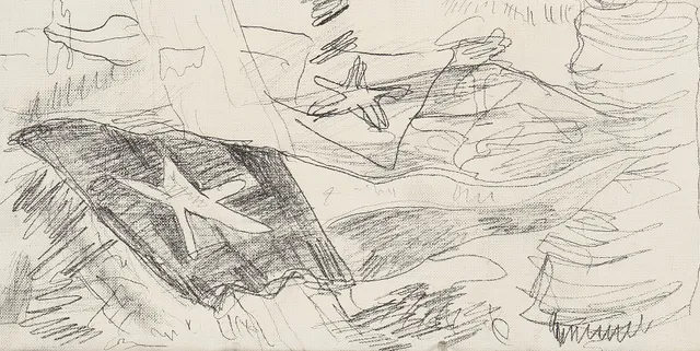 ROGER METTO. Blyerts, "Duk på Pannå III", Signerad -01 a tergo.