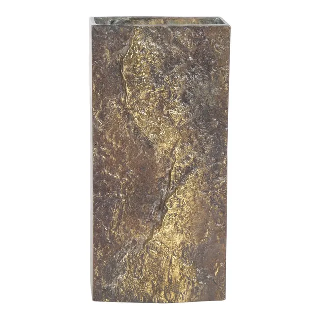 KAI BLOMQVIST  (1939-2016). Brutalistisk vase af patineret bronze, Finland, 1970'erne.