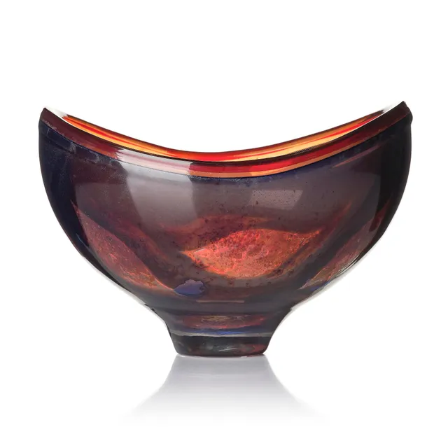 Sven Palmqvist, skål, glas, ravenna, Orrefors 1951, nr 141.