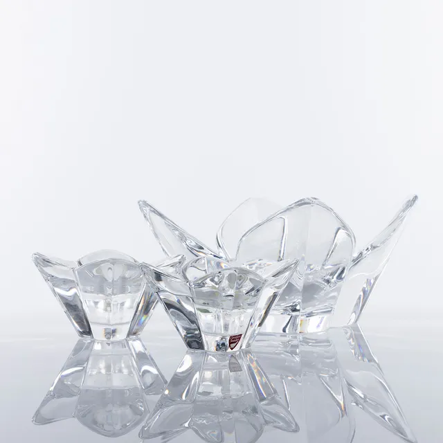 LARS HELLSTEN. 3 delar, Orrefors, signerade.