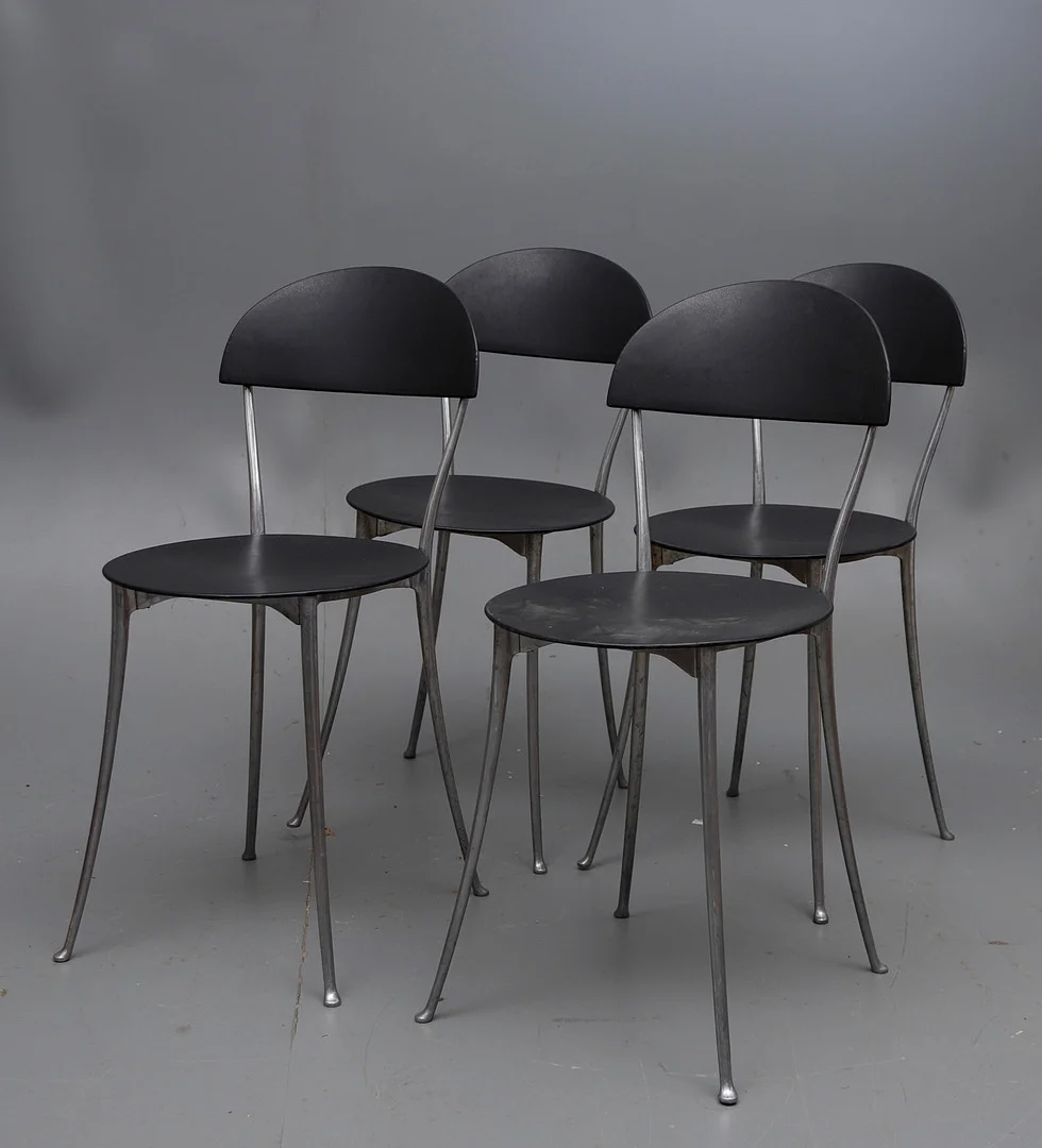 ENZO MARI. Set of four "Tonietta" chairs. — Armchairs & Chairs — Balclis
