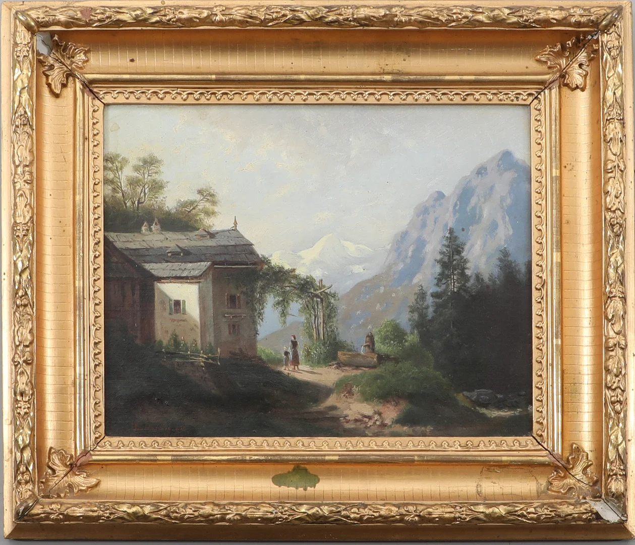OIDENTIFIERAD KONSTNÄR. Olja på duk, signerad I.Ehrensvärd 1875, copia efter Hauch. — Paintings — Södermanlands Auktionsverk