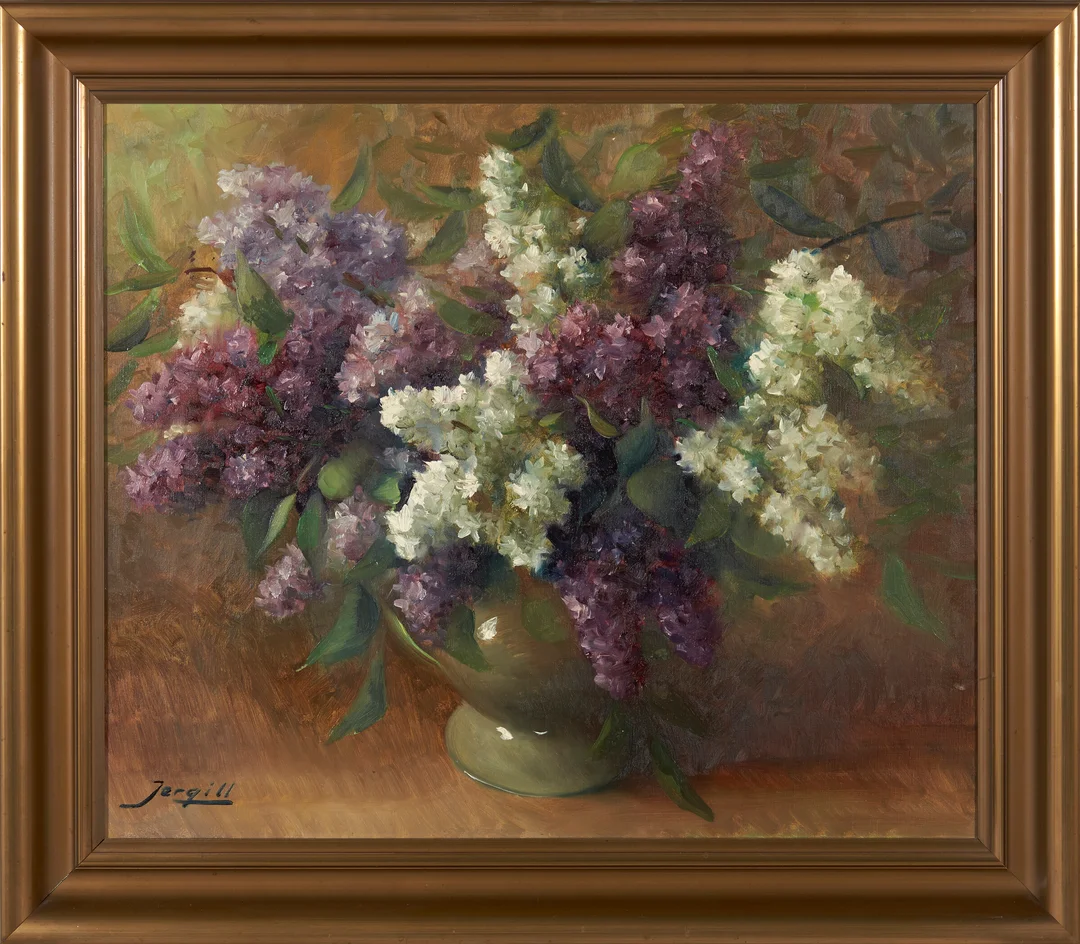Jergill, Toralf — Blomsterstillben med syriner — Kunst/Maleri — Blomqvist