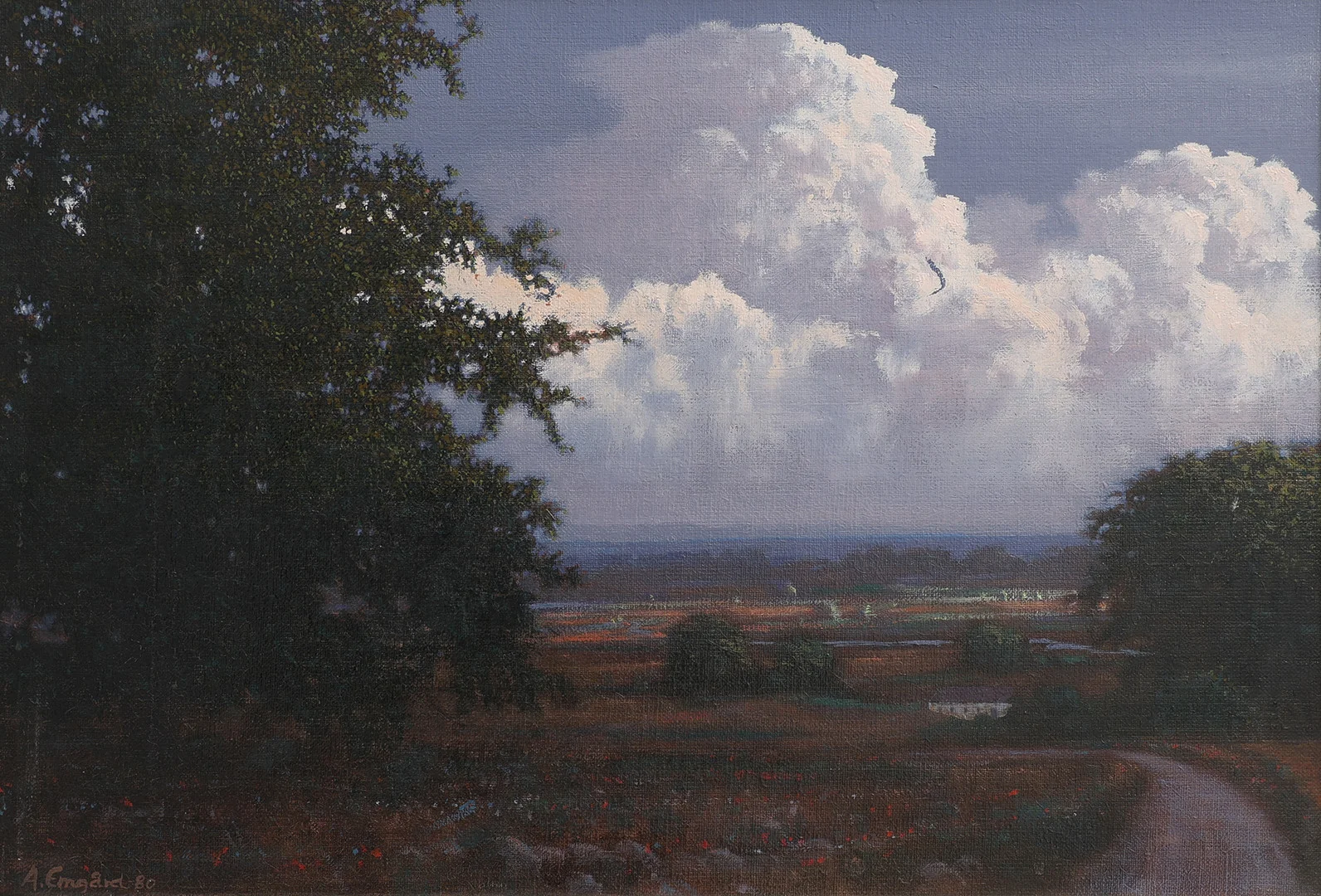 ANDERS EMGÅRD. "BRITTSOMMARKVÄLL". — Paintings — Crafoord Auktioner Lund
