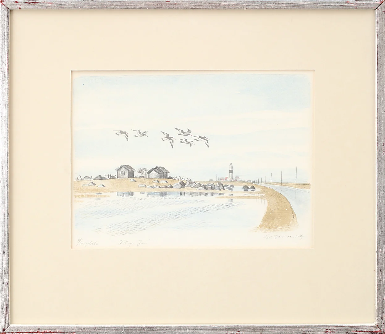 GUNNAR BRUSEWITZ. Färglitografi "Långe Jan" signerad G Brusewitz, provtryck. — Engravings & Prints — Garpenhus Auktioner