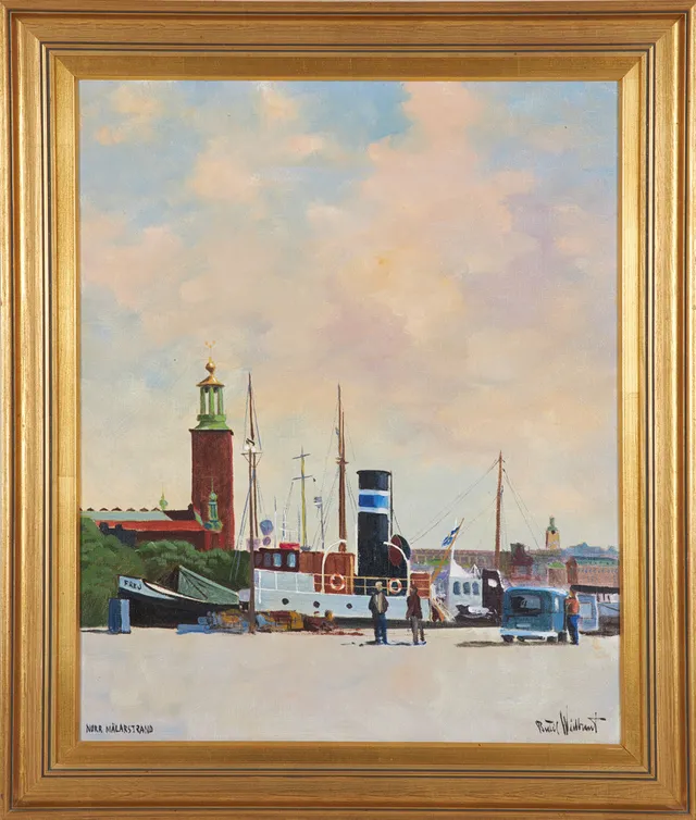 BERTIL WIDBRANDT. "Norr Mälarstrand", olja på duk, signerad.