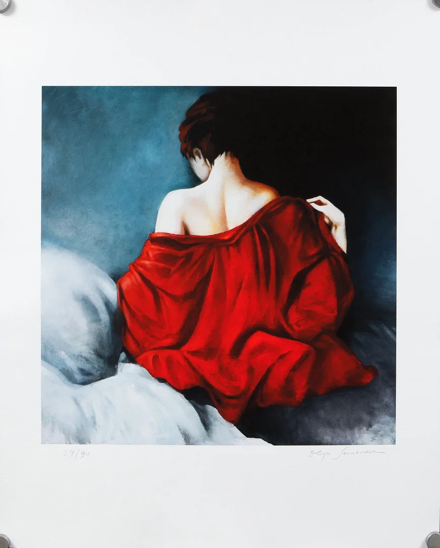 OLGA SEMENOVA. "Dream", fine art print, signerad och numrerad 29/90. — Engravings & Prints — Göteborgs Auktionsverk