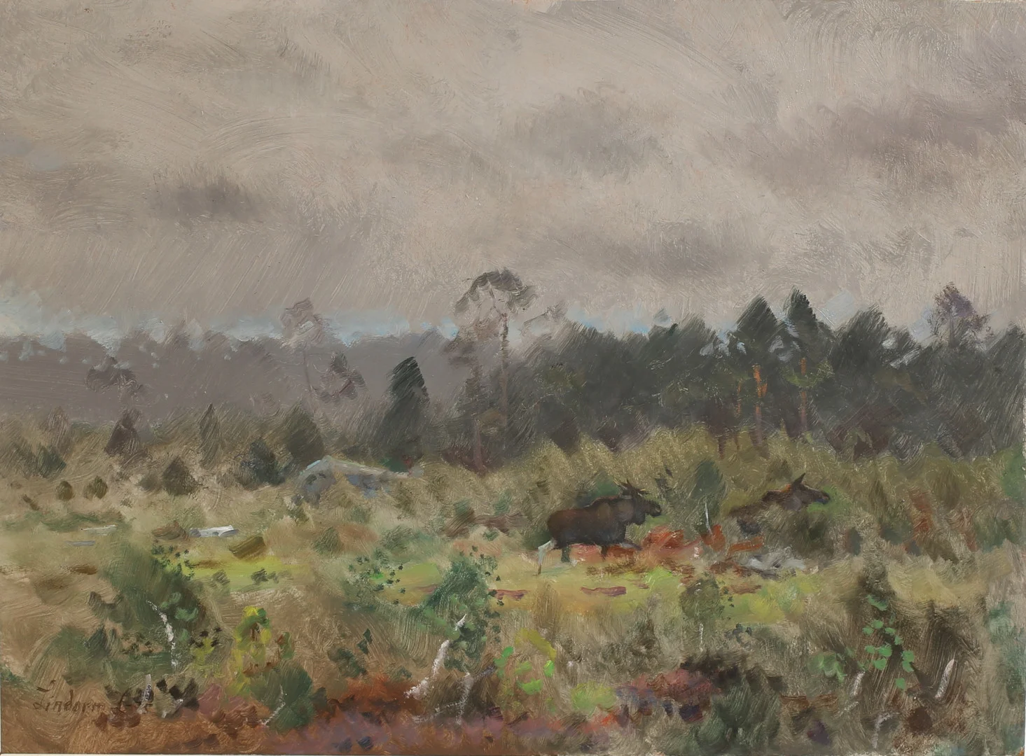LINDORM LILJEFORS. Olja på pannå, signerad. — Paintings — RA Auktionsverket Norrköping