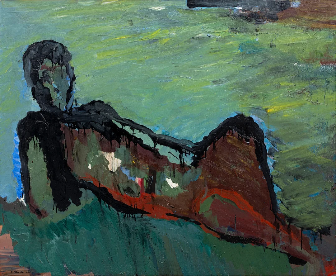BERTIL ALMLÖF. Liggande modell, olja på duk, signerad, daterad 1964. — Paintings — Auktionshuset Kolonn