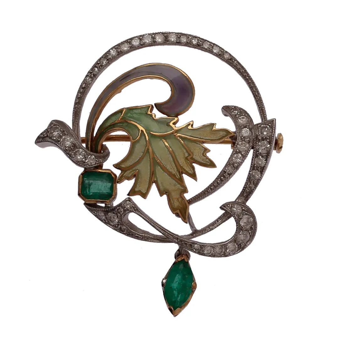 Modernist style vegetal brooch. — Brooches & Pendants — Balclis