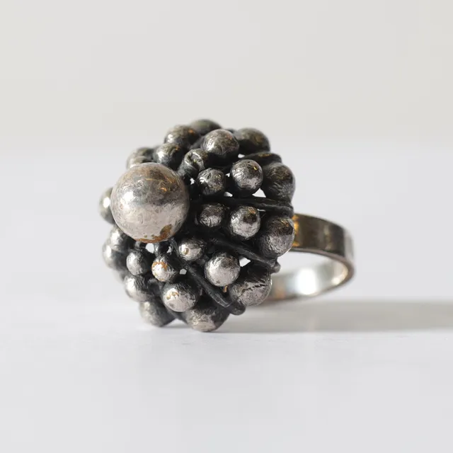 ERIK GRANIT. ring, sterlingsilver, Finland, 1970. Totalvikt ca 11,2 gram.