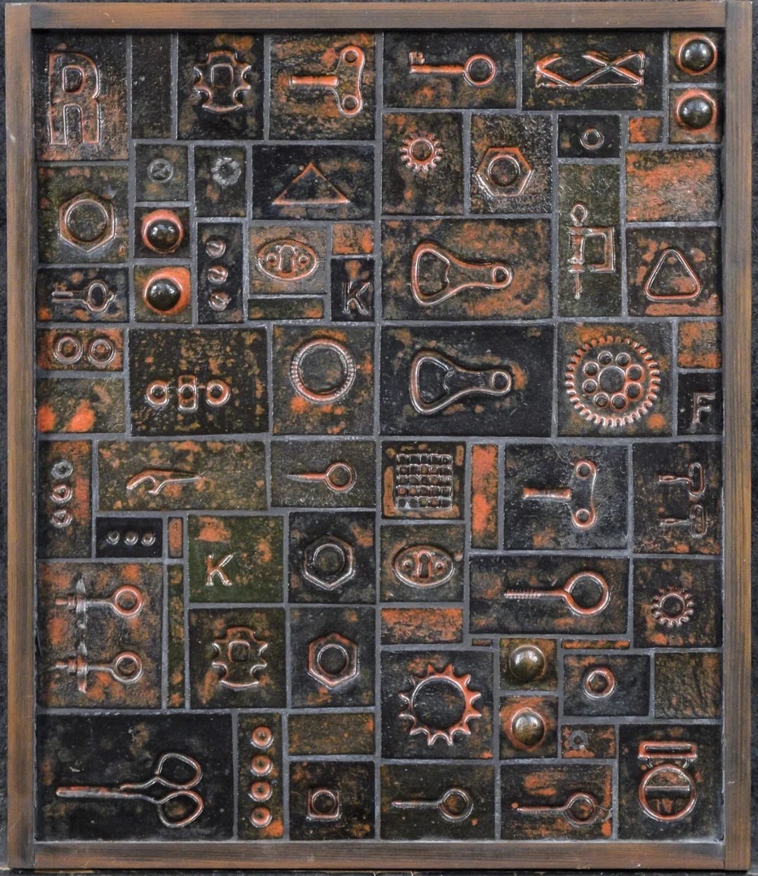 Ubekendt kunstner, abstrakt relief — Paintings and sculptures/Other pictorial art and sculptures — Lauritz