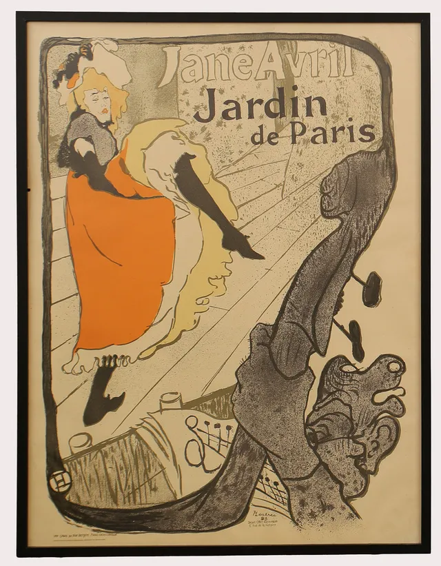 HENRI DE TOULOUSE-LAUTREC. EFTER, AFFISCH, "Jane Avril".
