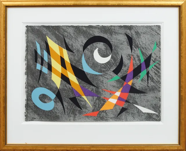 PIERRE OLOFSSON. "Häxsabbat", färglitografi, signerad och numrerad 81/100.