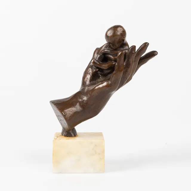 GUDMAR OLOVSON. "Prelude", kallbrons på sockel av carraramarmor, signerad, skulpturen koncipierad 1990.