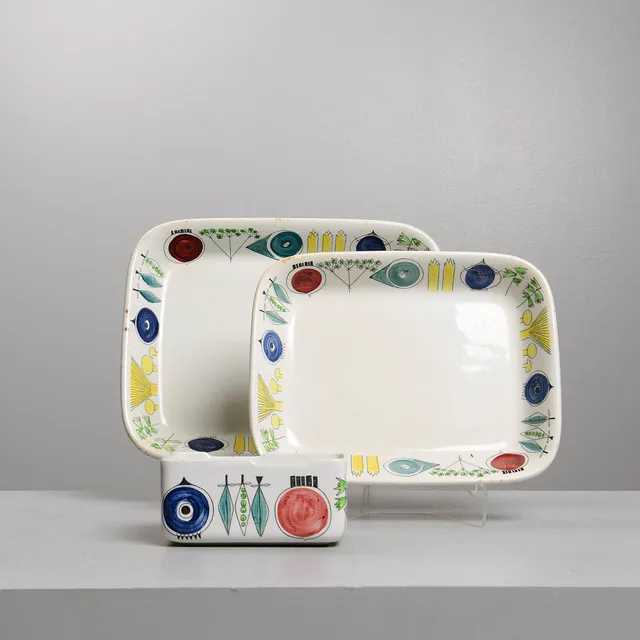 MARIANNE WESTMAN. Servisdelar, 5st, "Picknick", Rörstrand.