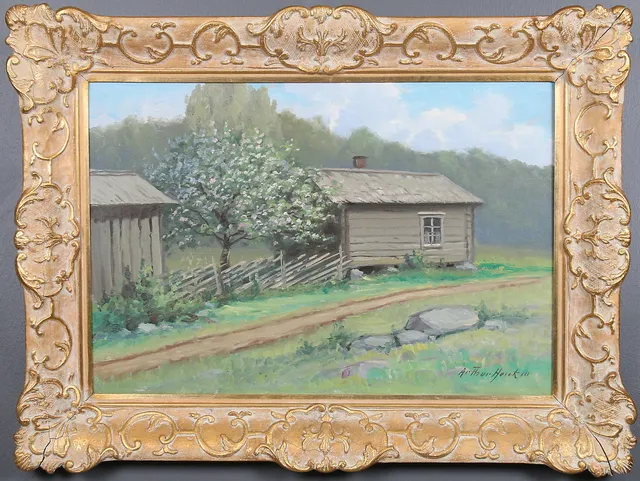 ARTHUR HEICKELL. Olja på duk, 1900-talest första hält.