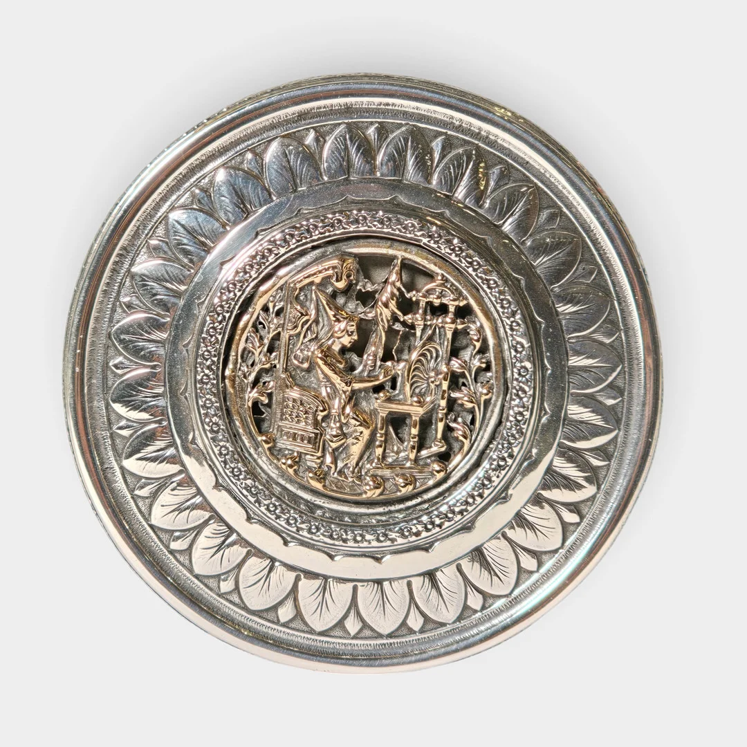 Caja de rapé en plata punzonada. — Silver — Barcelona Auctions