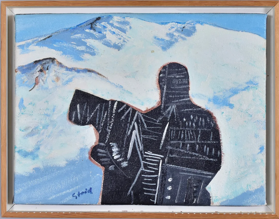 HARDY STRID. akryl på duk, "Spår I". — Paintings — Halmstads Auktionskammare