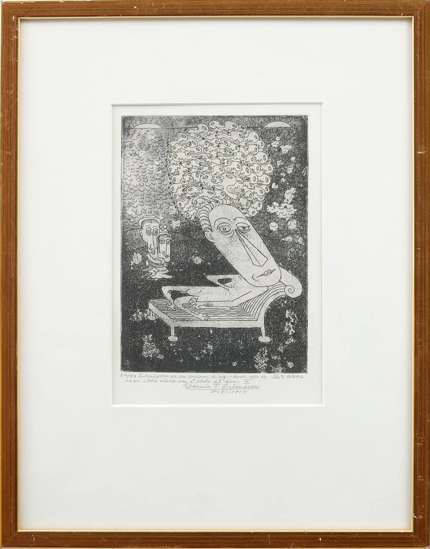 FREDRIK STABEL. Komposition med figurer, etsning, signerad och numrerad 26/410. — Engravings & Prints — Göteborgs Auktionsverk