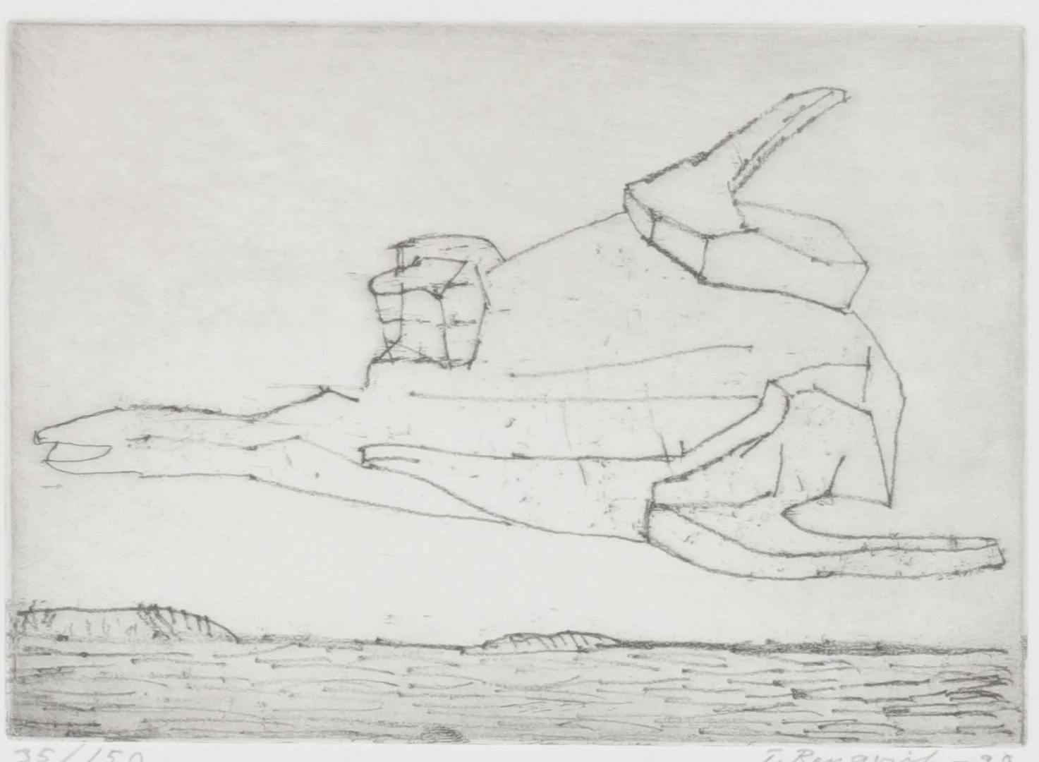 TORSTEN RENQVIST. Etsning, signerad och numrerad 35/150 och daterad -98. — Engravings & Prints — Växjö Auktionskammare