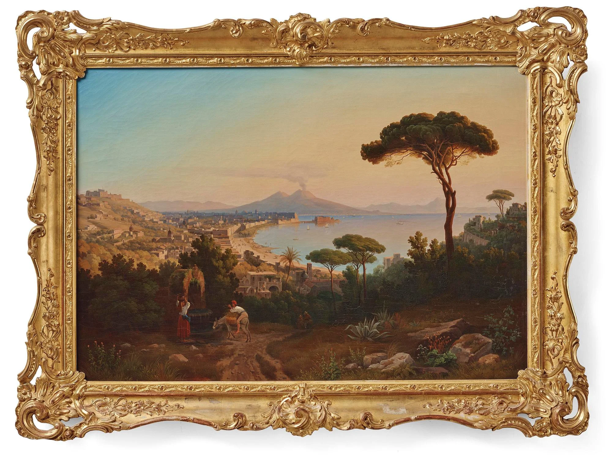 Gustaf Wilhelm Palm, ”Vue af Neapel från Monte Posillipo”. — Bukowskis