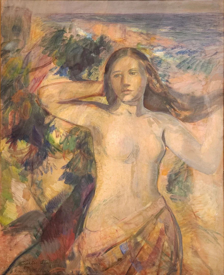 DAVID WALLIN. "Sirén". Olja på duk, signerad David Wallin och daterad Italien 1908. — Paintings — Auktionshuset Thörner & Ek