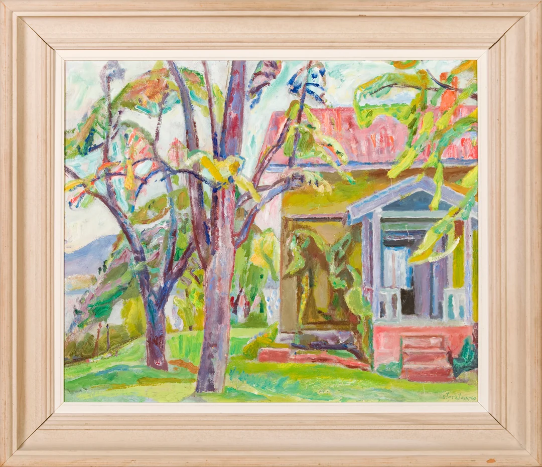 Storstein, Aage — "HS's hus og have" 1960 — Kunst/Maleri — Blomqvist