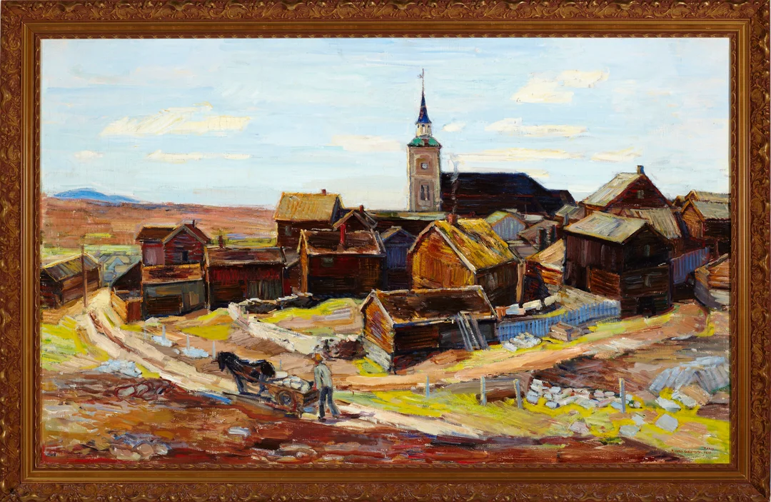 Gleditsch, Rolf Juell — Fra Røros, 1933 — Kunst/Maleri — Blomqvist