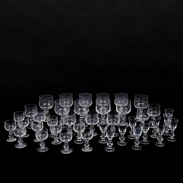 ERIK HÖGLUND, glasservis,'H40', Kosta Boda, 39 delar.