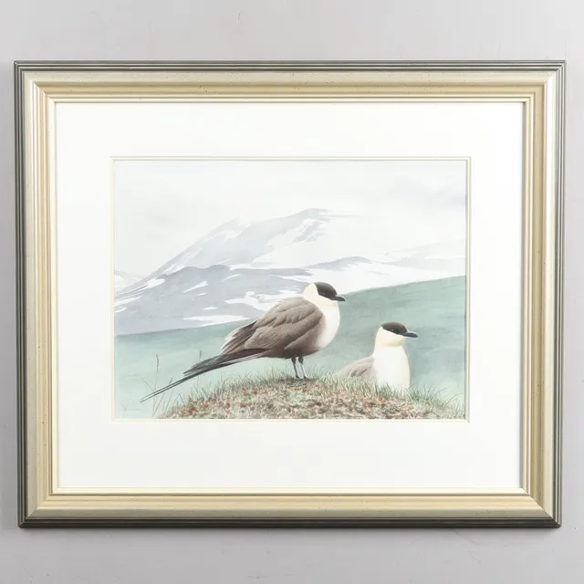 STAFFAN ULLSTRÖM. Akvarell, "Fjällabbar", signerad.