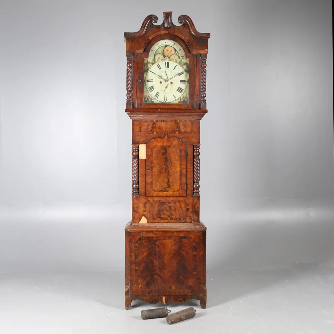 A 19TH CENTURY MAHOGANY CASED LONGCASE CLOCK. — Longcase clocks — Bishop & Miller