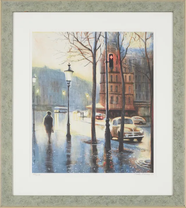 MATS ÅKERMAN. Gatumotiv, färglitografi, signerad, numrerad 188/200, daterad -06.