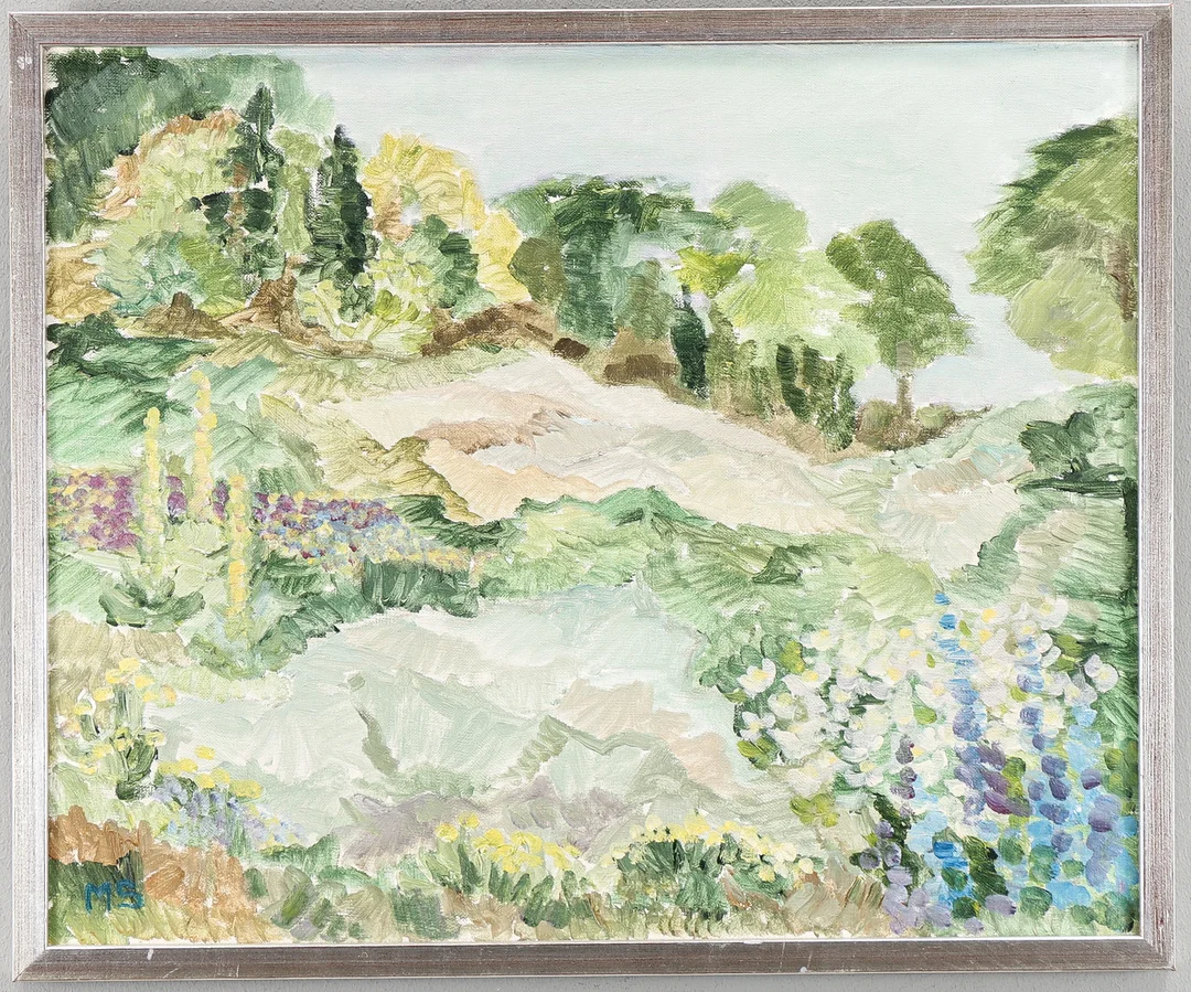 MAJA SJÖBERG. "Sommaren 65". — Paintings — Karlstad Hammarö Auktionsverk