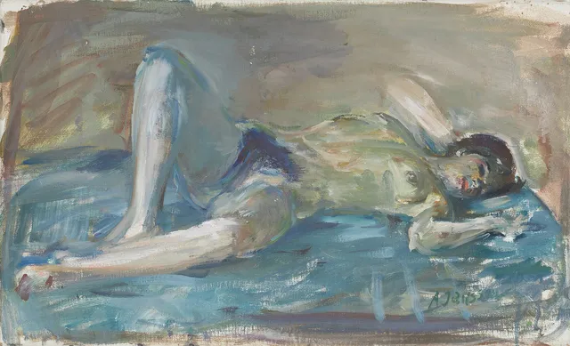 ALVAR JANSSON. Nakenstudie, olja på duk, signerad.