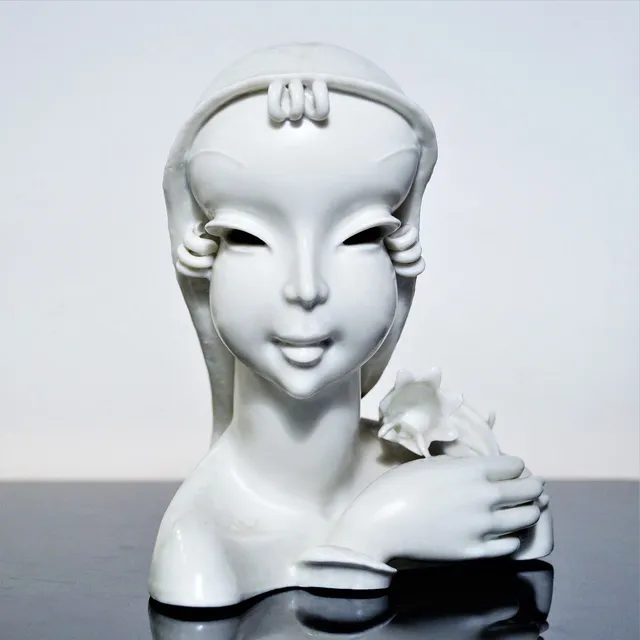 KARL GRÖSSL. figurin, porslin, art deco, Rörstrand/Lidköping.