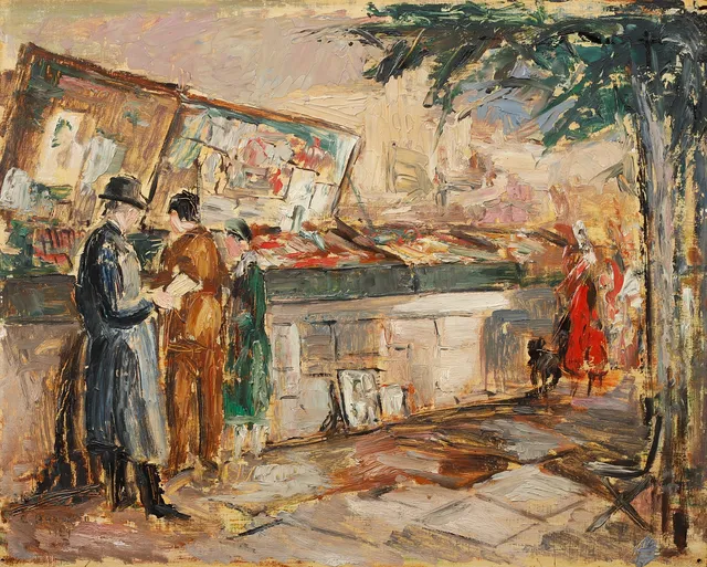 CARL ANDERSON. Parismotiv, olja på pannå, signerad och daterad 1929.