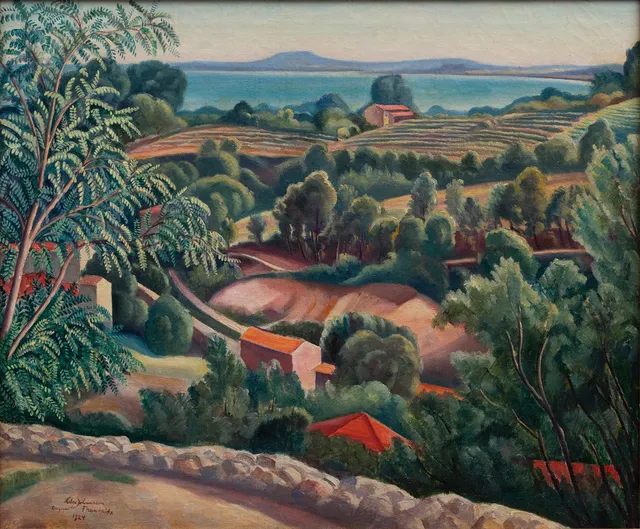 HELGE JOHANSSON. OLJA på duk, Frankrike, signerad, 1924.