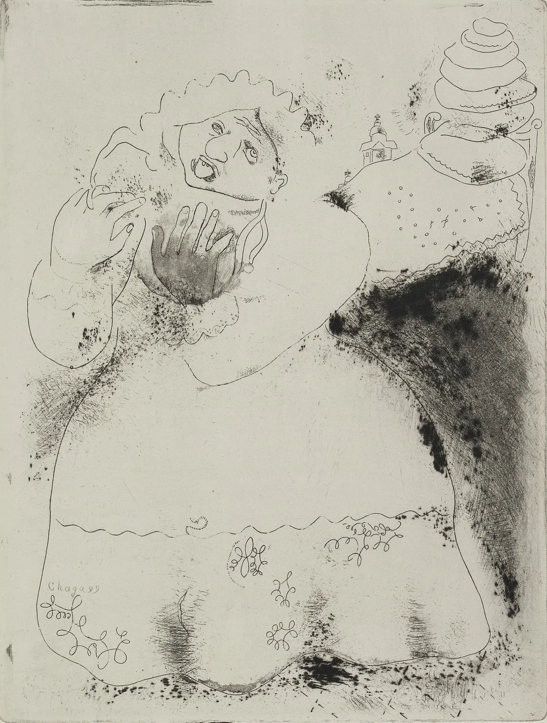 Chagall, Marc — "Madame Korobotchka" 1948 — Kunst/Grafikk — Blomqvist