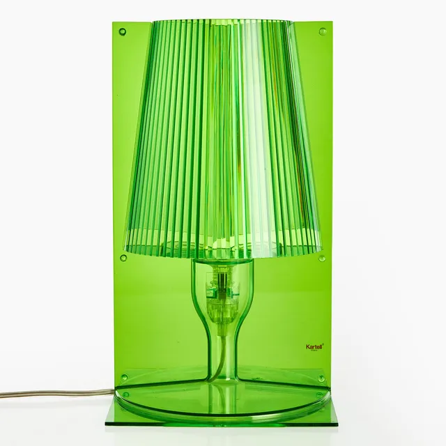 FERRUCCIO LAVIANI. “Take”, Bordslampa, för Kartell, Samtida tillverkning, Grön polykarbonat.