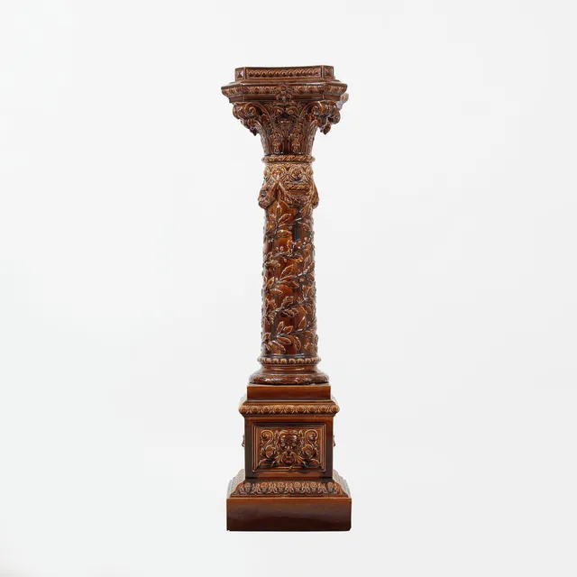 PIEDESTAL, majolika, Rörstrand, nyrenässans, 1800-talets slut.
