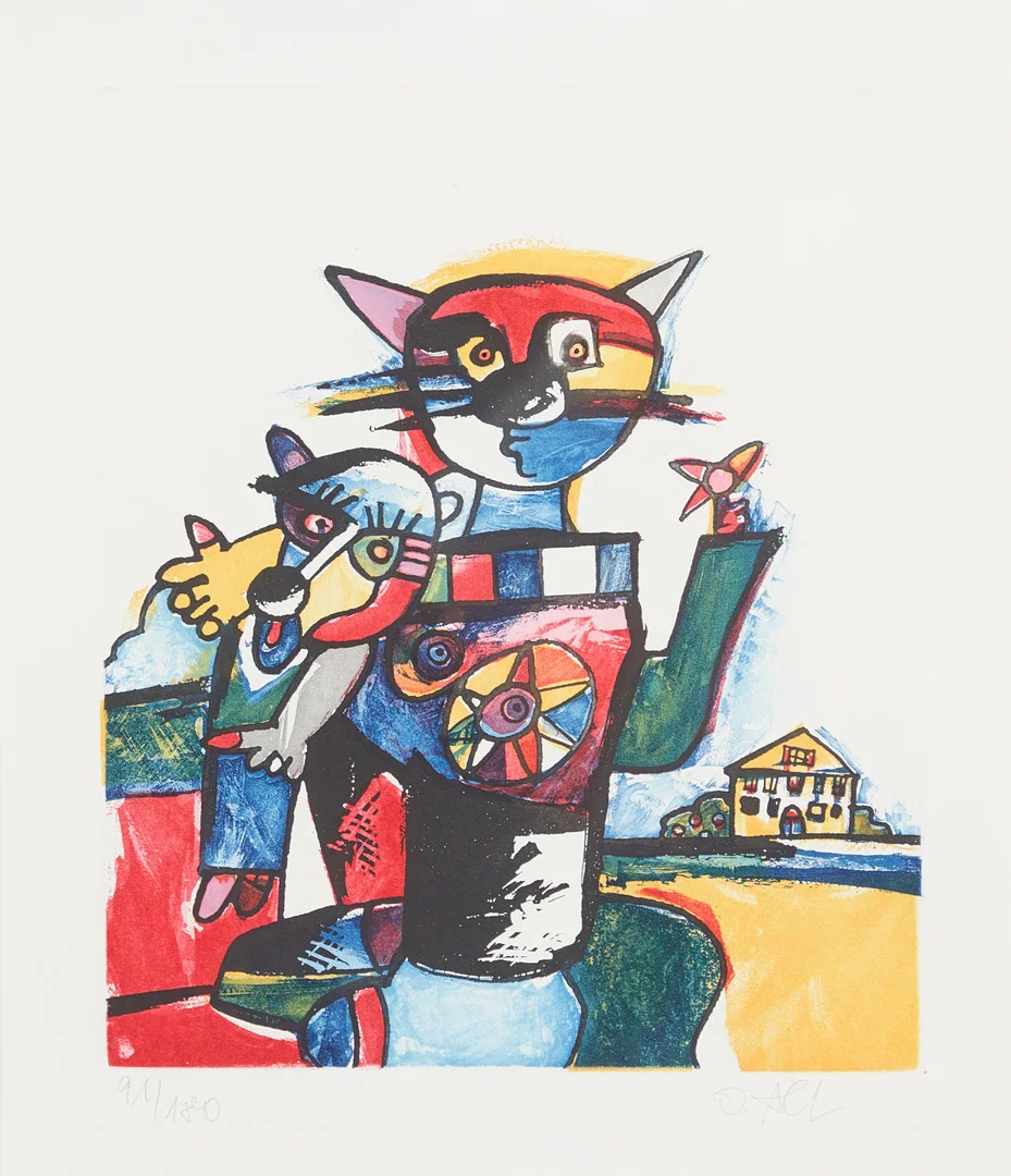 OTMAR ALT (GEB. 1940). Katze und Hund. — Engravings & Prints — Stockholms Auktionsverk Köln