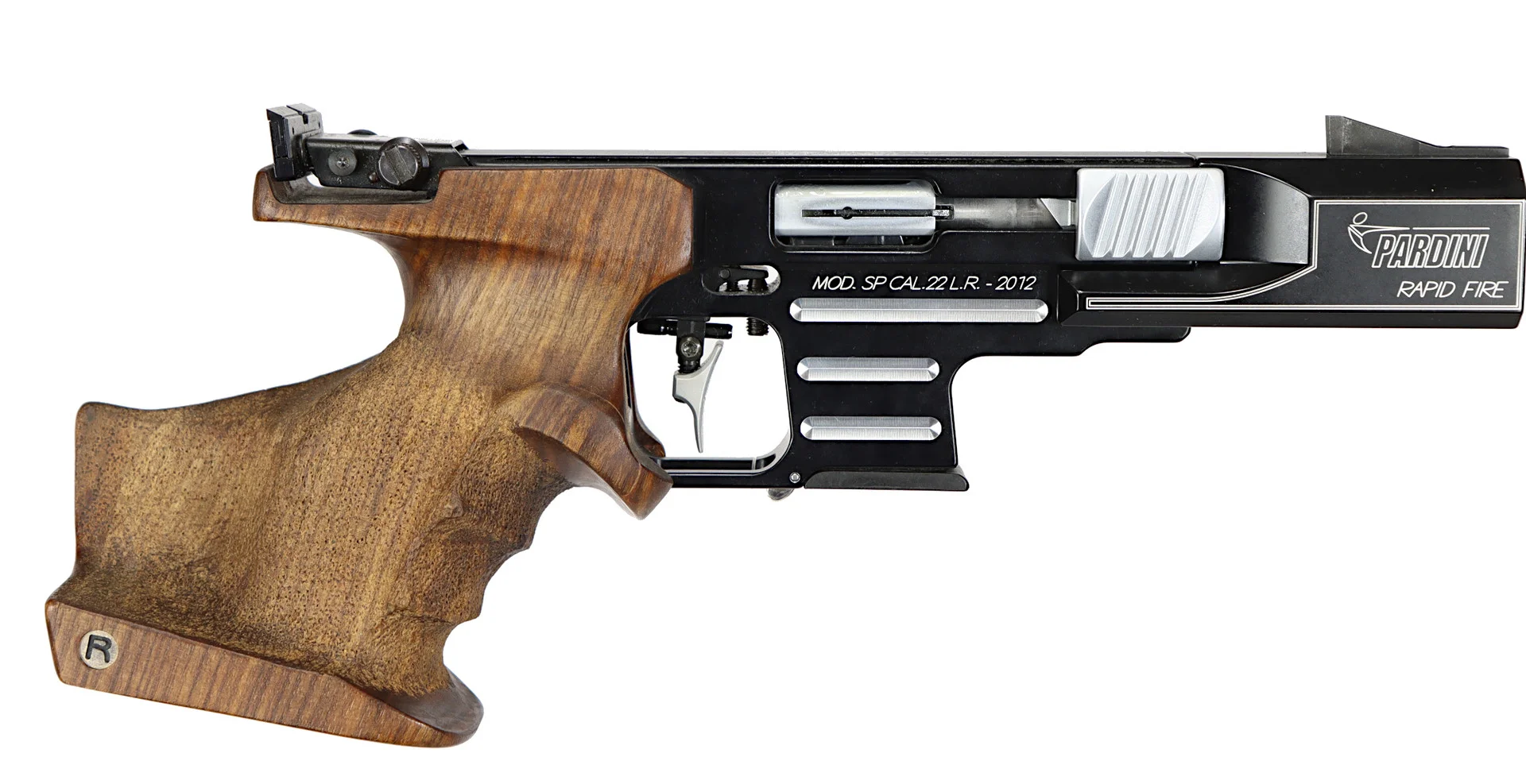 PISTOL, fabrikat Pardini, modell SP Rapid Fire, kaliber .22lr, tillv.nr BE0921, se-nr SE2260526. — Pistols — Walter Borg