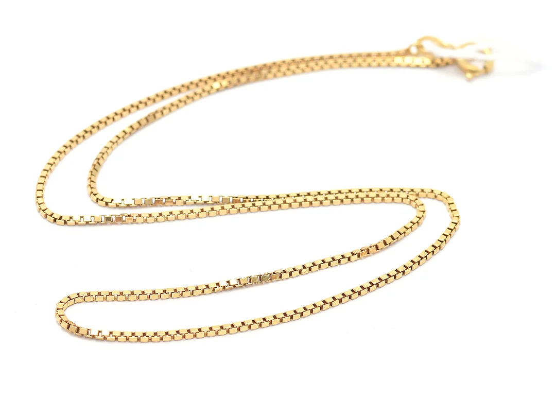 KEDJA, 18K, Venezialänk, 38cm, 1mm, importstämplad, 4,1g — Smycken/Halskedja — Kaplans