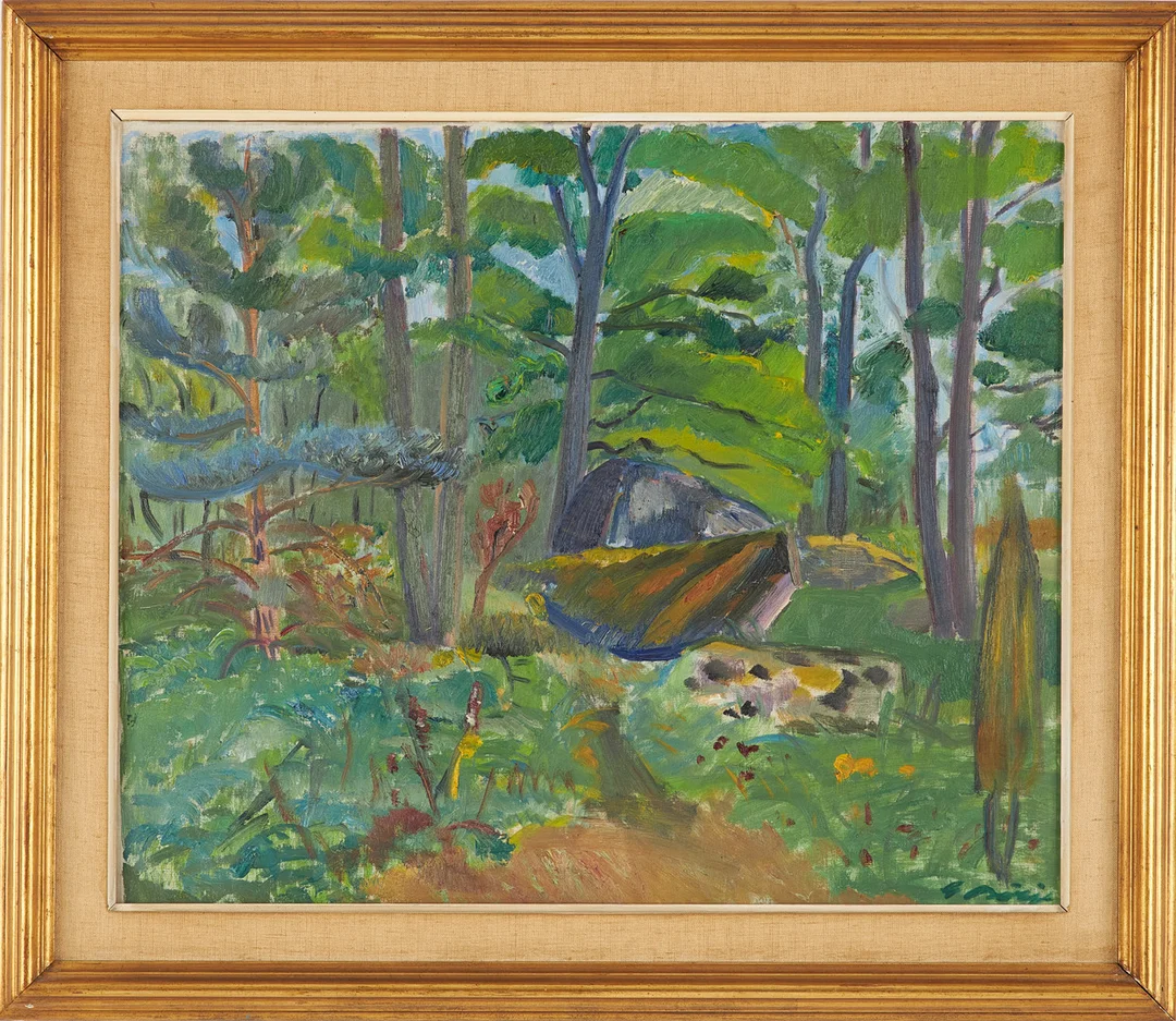 GIDEON BÖRJE. Kvädö, olja på duk, signerad. — Paintings — Stockholms Auktionsverk Sickla