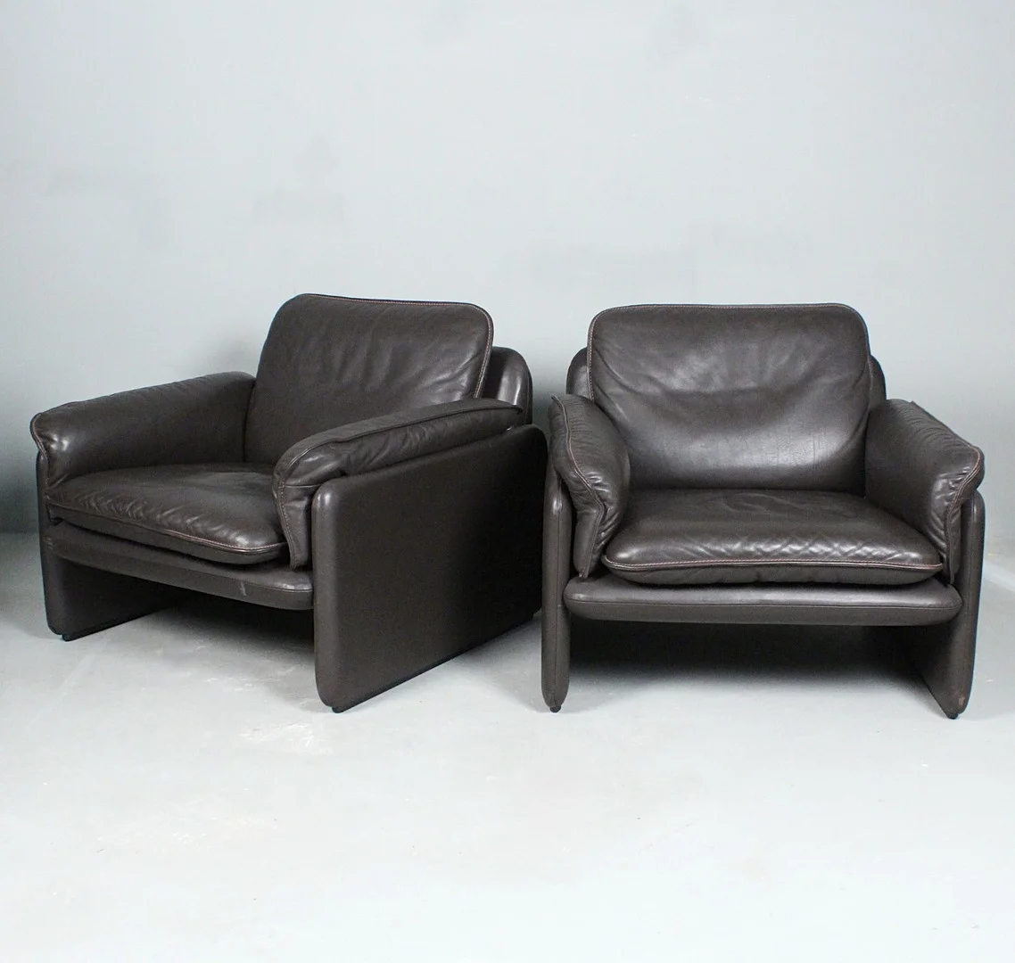 DE SEDE. Paar Sessel, Modell 'DS 61', Leder, Schweiz, 1970er Jahre. — Armchairs & Chairs — Stockholms Auktionsverk Düsseldorf/Neuss