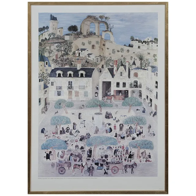 HILDING LINNQVIST. AFFISCH "TORGET I CHINON".