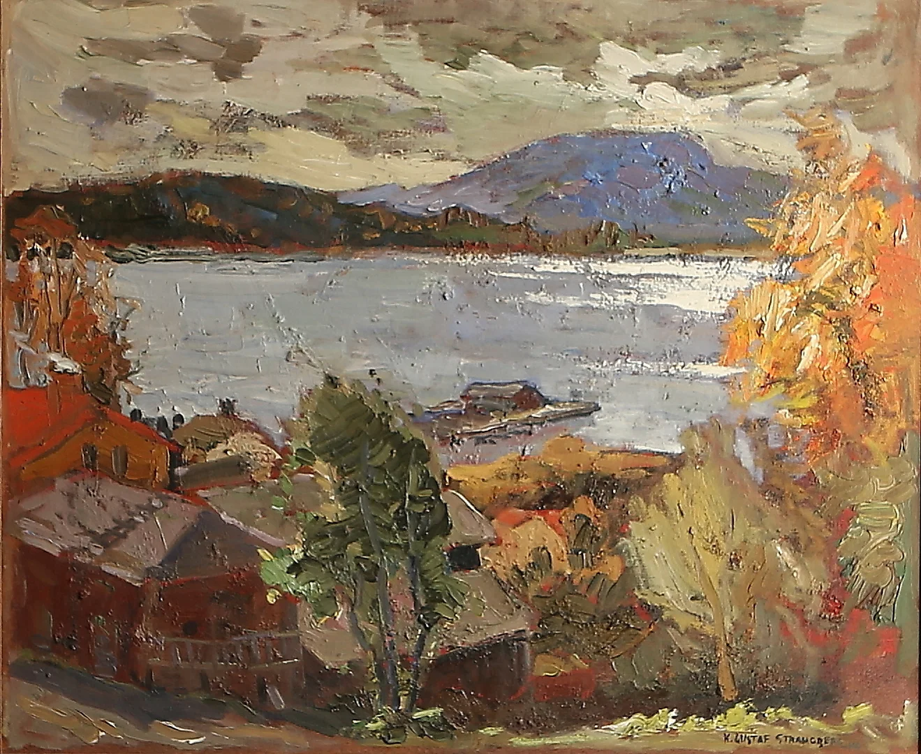 KARL GUSTAF STRANDBERG. Fjällandskap, olja på duk, signerad och daterad. — Paintings — Auktionshuset Kolonn